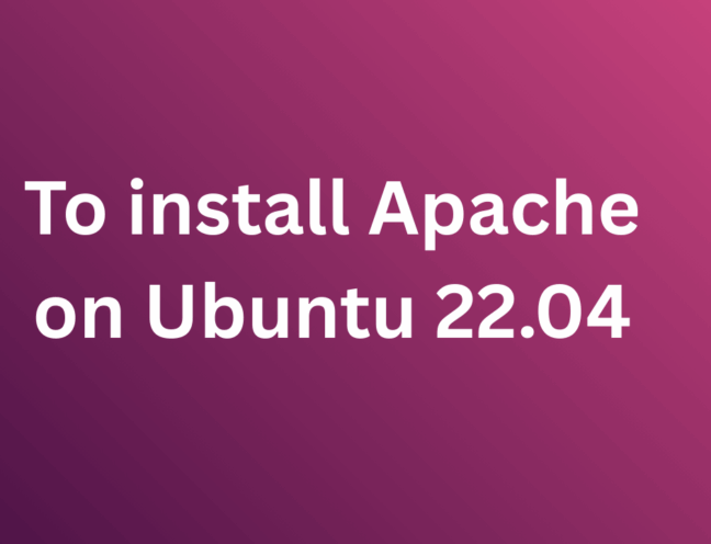 Install Apache on Ubuntu